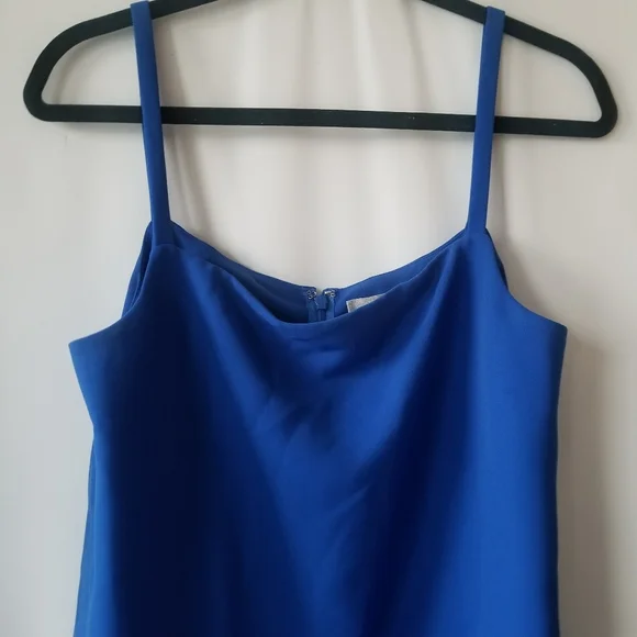 new Jason Wu Grey Shift Dress Layered Color Block Blue Size 8 - Picture 5 of 9